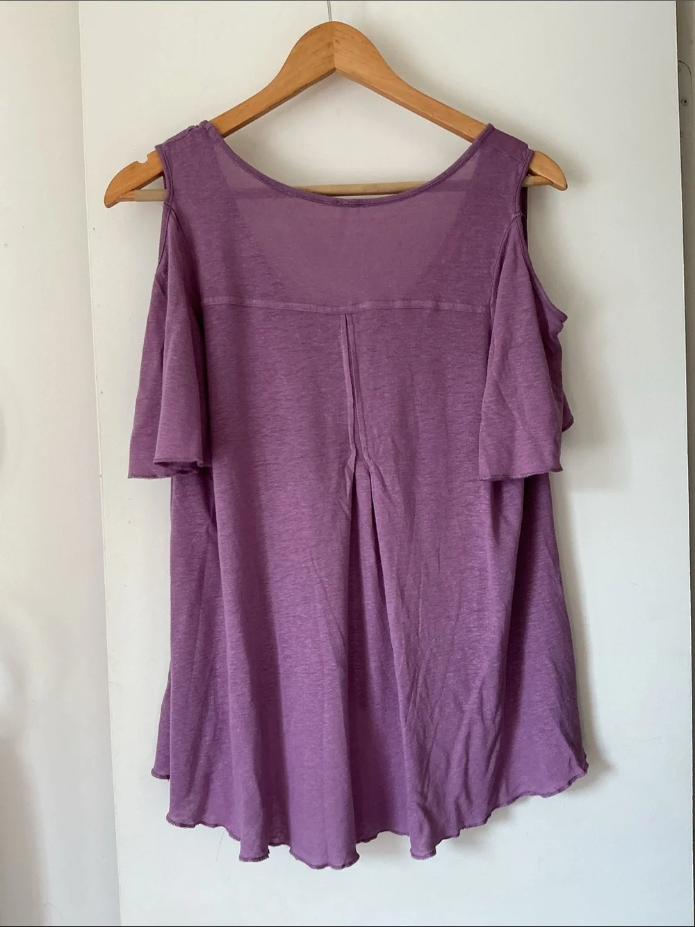 FREE PEOPLE Cold-Shoulder Scoop Neck Women's Top in Dusty Mauve